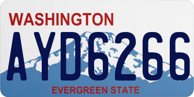 WA license plate AYD6266