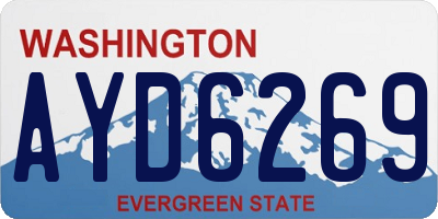 WA license plate AYD6269