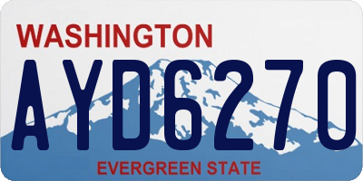 WA license plate AYD6270