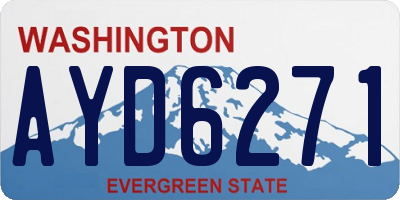 WA license plate AYD6271