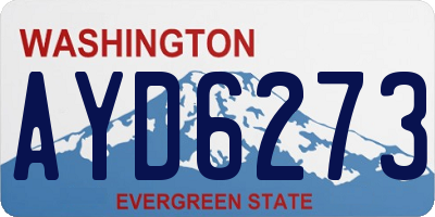 WA license plate AYD6273