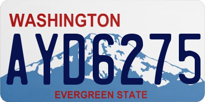WA license plate AYD6275
