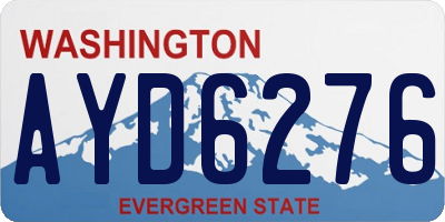 WA license plate AYD6276