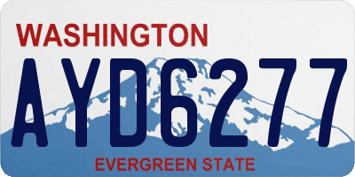 WA license plate AYD6277