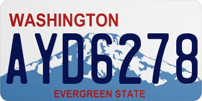 WA license plate AYD6278
