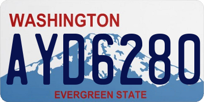 WA license plate AYD6280