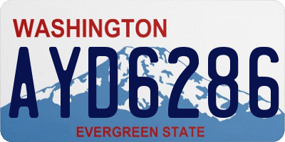 WA license plate AYD6286