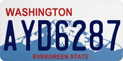 WA license plate AYD6287