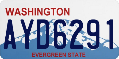 WA license plate AYD6291