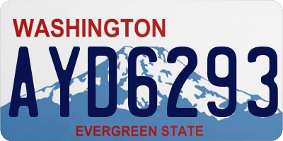 WA license plate AYD6293