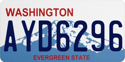 WA license plate AYD6296