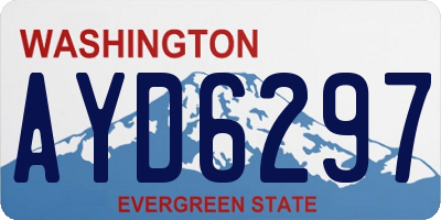 WA license plate AYD6297
