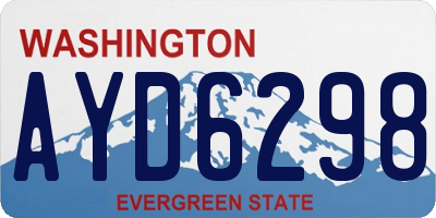 WA license plate AYD6298