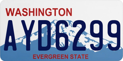 WA license plate AYD6299