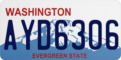WA license plate AYD6306