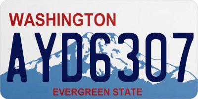 WA license plate AYD6307