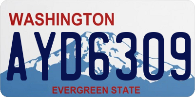 WA license plate AYD6309