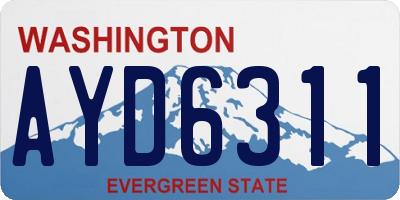 WA license plate AYD6311