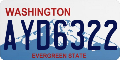 WA license plate AYD6322