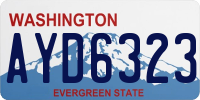 WA license plate AYD6323