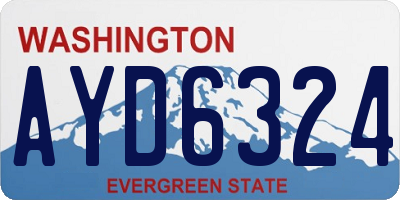 WA license plate AYD6324