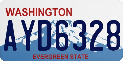 WA license plate AYD6328