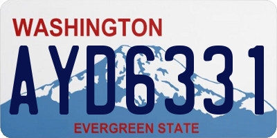 WA license plate AYD6331