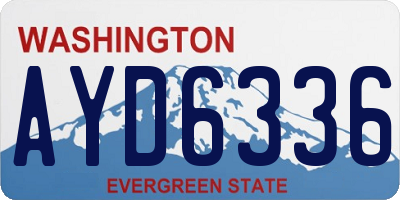 WA license plate AYD6336
