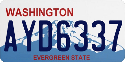 WA license plate AYD6337