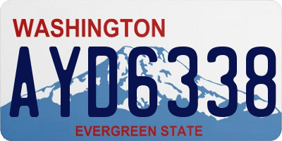 WA license plate AYD6338