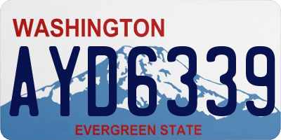 WA license plate AYD6339