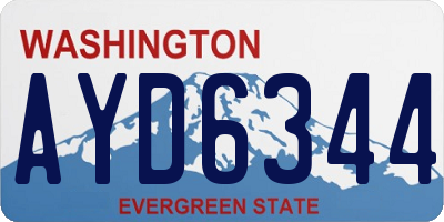 WA license plate AYD6344