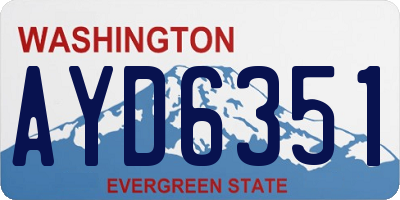 WA license plate AYD6351