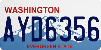 WA license plate AYD6356