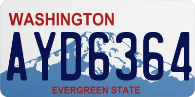 WA license plate AYD6364