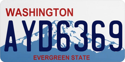 WA license plate AYD6369