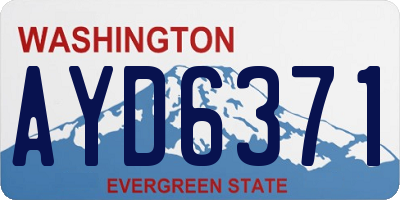 WA license plate AYD6371