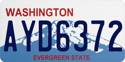 WA license plate AYD6372
