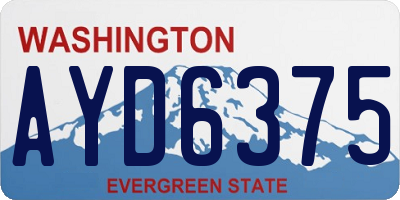 WA license plate AYD6375