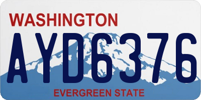 WA license plate AYD6376