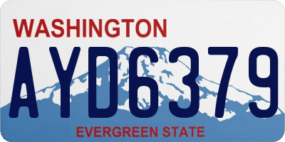 WA license plate AYD6379