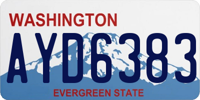 WA license plate AYD6383