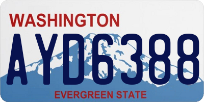 WA license plate AYD6388