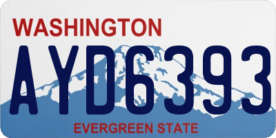 WA license plate AYD6393