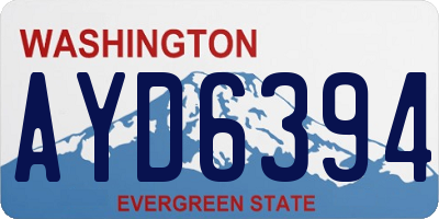 WA license plate AYD6394