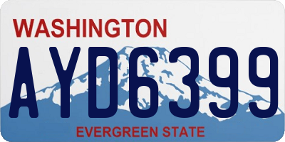 WA license plate AYD6399