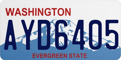 WA license plate AYD6405