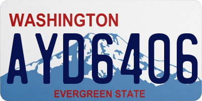 WA license plate AYD6406