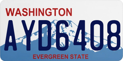 WA license plate AYD6408