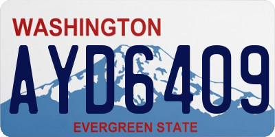 WA license plate AYD6409